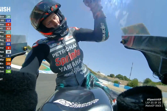 Akhirnya, Fabio Quartararo (Petronas Yamaha SRT) berhasil menjadi juara pertama di MotoGP Spanyol 2020. 