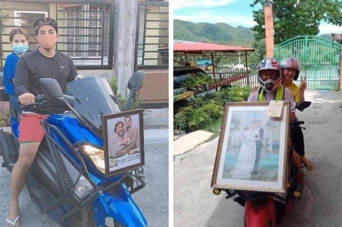 Pemerintah Filipina buat aturan dilarang berboncengan sepeda motor selain suami istri, warga kreatif pasang foto pernikahan untuk tunjukkan bukti status mereka. 