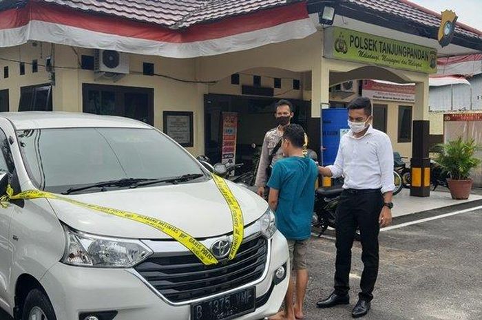 Toyota Avanza dan pelaku penggelapan mobil rental di Tanjun Pandan, kabupaten Belitung