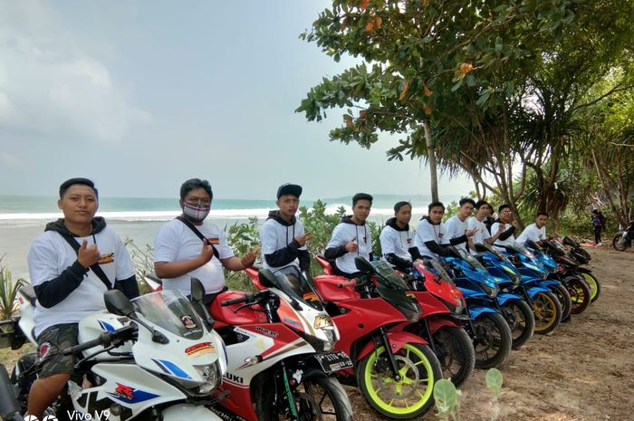 1 tahun GCN Sukabumi dengan riding ke pantai