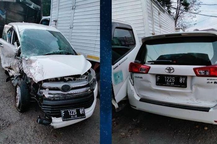 Kijang Innova Reborn alami kerusakan di bagian samping kanan