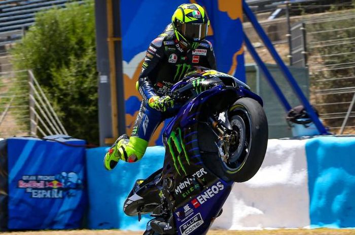 Selebrasi Valentino Rossi di MotoGP Andalusia 2020
