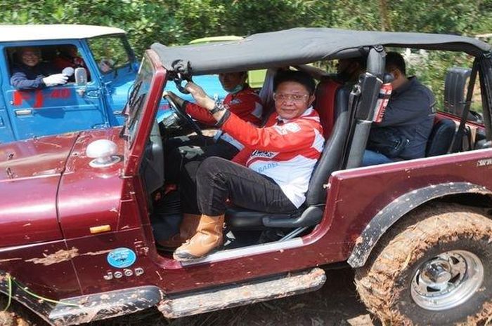 Gubernur Sumsel, Herman Deru tengah menghadiri ajang Meluber Adventure Off-Road 2020.