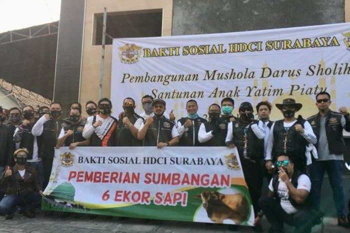 Harley-Davidson Club Indonesia (HDCI) Surabaya kembali menggelar bakti sosial.