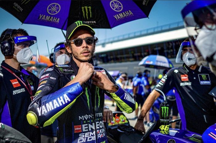 Valentino Rossi podium tiga di MotoGP Andalusia 2020