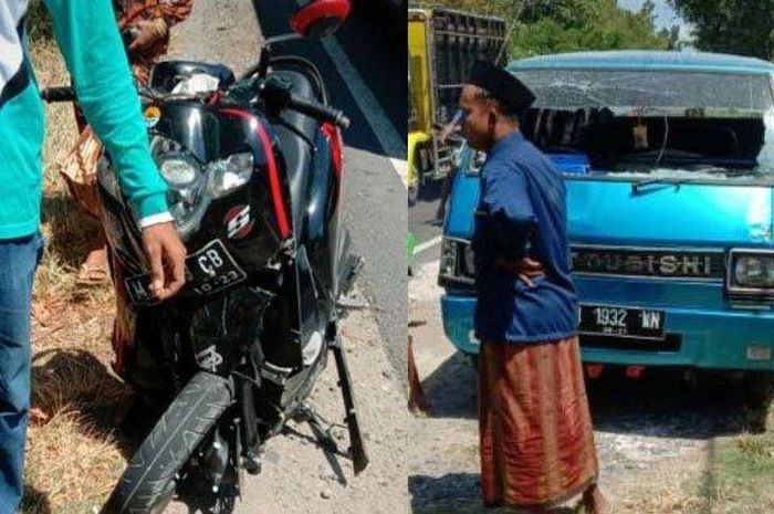 Adu wajah antara Honda Scoopy dan Mitsubishi L3000 di Pamekasan, Madura