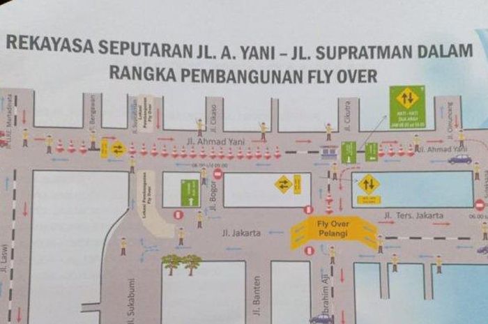 Rekayasa lalu lintas Jalan Jakarta Kota Bandung imbas pemasangan gilder atau balok penyangga pembangunan flyover