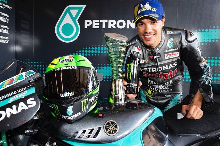 Franco Morbidelli berhasil meraih posisi kedua dan menjadi podium pertamanya di MotoGP