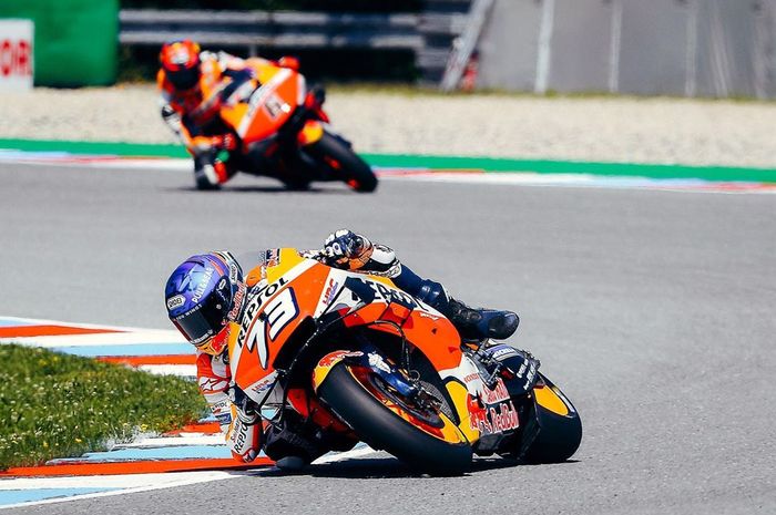 Pembalap Tim Repsol Honda, Marc Marquez kembali tidak bisa mengikuti balapan pada MotoGP Austria 2020