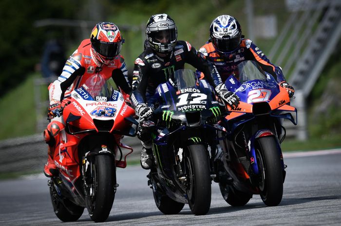 YZR-M1 Maverick Vinales mogok kehabisan BBM di MotoGP Austria 2020, didorong Jack Miller dan Iker Lecuona
