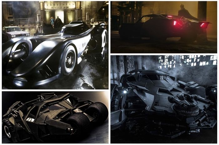Batmobile, kendaraan yang dipakai dalam film Batman. Mana yang paling keren?