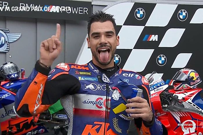 Miguel Oliveira melet usai menang MotoGP Stiria 2020