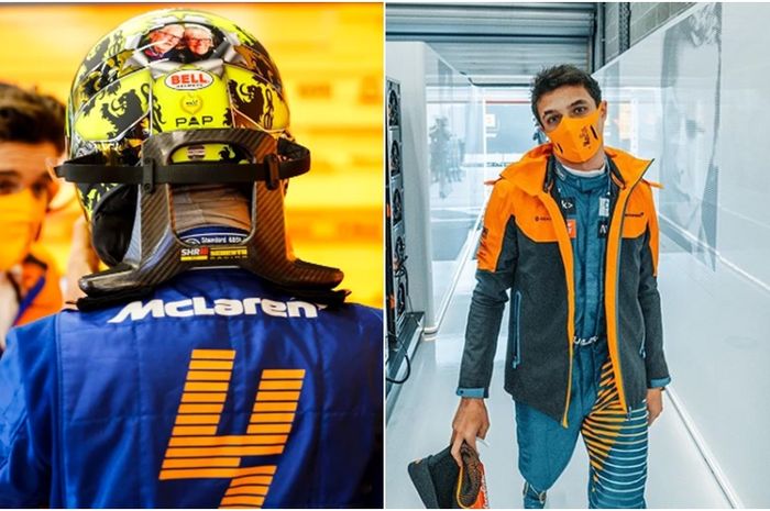Lando Norris batal gunakan helm spesial di F1 Belgia 2020
