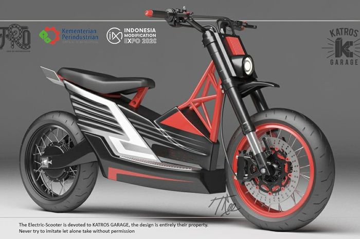 Skutik Di-Custom Jadi Skuter Listrik