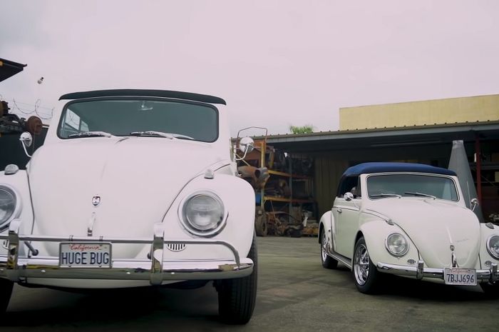 Perbandingan VW Beetle biasa dengan 'Huge Bug'