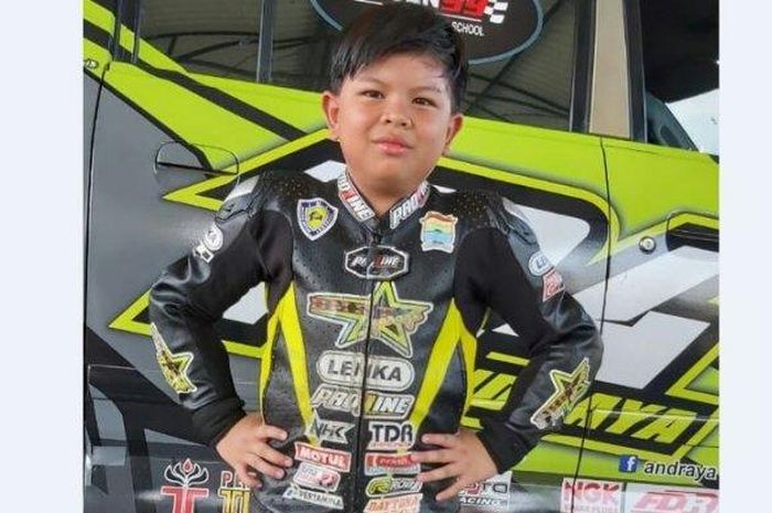 Andraya Aprilio Sasmita pembalap cilik asal Palembang mengaku mengidolakan Valentino Rossi