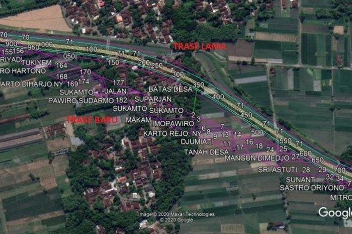 Potret satelit trase Tol Yogyakarta-Bawen