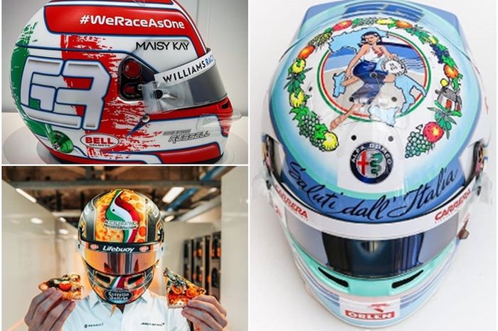 Jelang F1 Italia 2020, 3 pembalap ini pamerkan desain helm baru