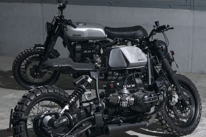Duo BMW Scrambler, BMW R100 GS dan BMW R45 garapan Ad Hoc Cafe Racers