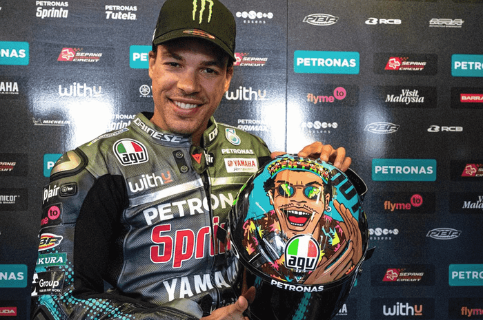 penampakan helm spesial Franco Morbidelli di MotoGP San Marino 2020