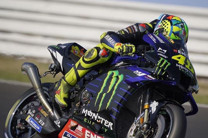 Valentino Rossi saat sesi tes di Sirkuit Misano menjelang MotoGP Emilia Romagna 2020