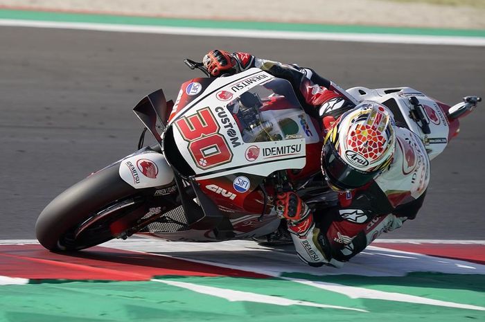 Takaaki Nakagami dapatkan hasil yang lumayan dengan finish di posisi keenam pada seri MotoGP Emilia Romagna 2020