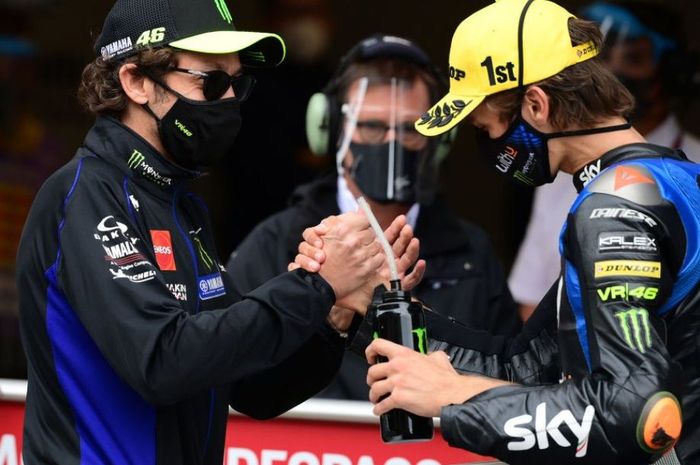 Usai crash di MotoGP Catalunya 2020, Valentino Rossi berharap sang adik Luca Marin tetap di Moto2