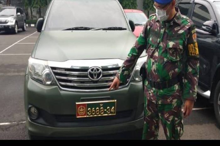 Toyota Fortuner TNI yang digunakan warga sipil akhirnya diamankan
