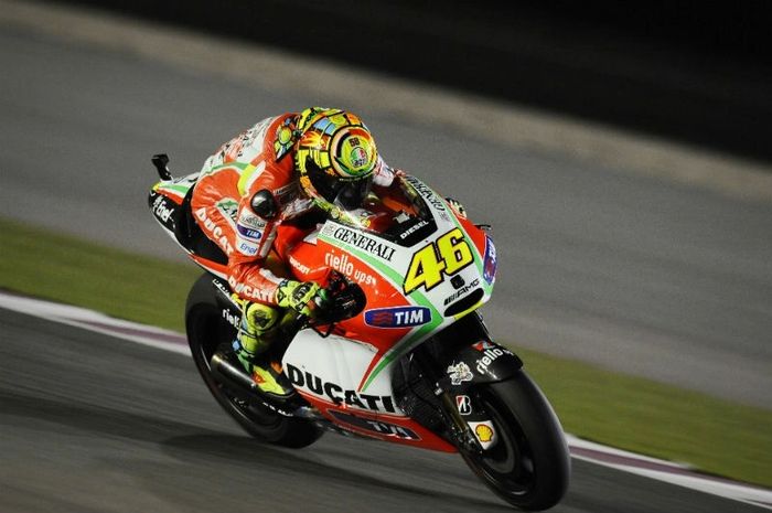 Valentino Rossi saat membalap bersama Ducati di MotoGP 2012