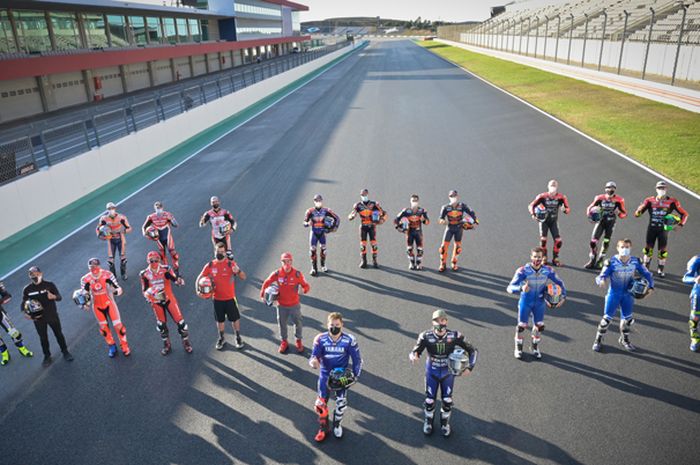 Para pembalap MotoGP yang melakoni tes MotoGP Portimao (7/10/2020). 