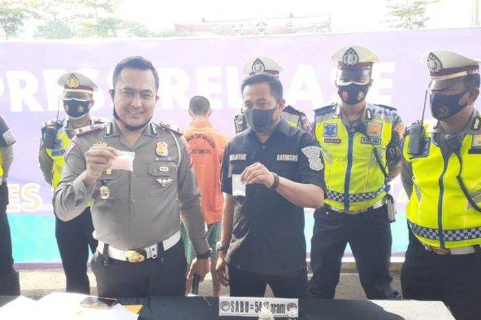 Gelar rilis kasus narkotika itu di Mapolres Tangsel, Jalan Raya Promoter, Serpong, Rabu (7/10/2020). 