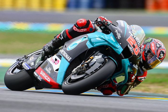 Fabio Quartararo saat FP1 MotoGP Prancis 2020