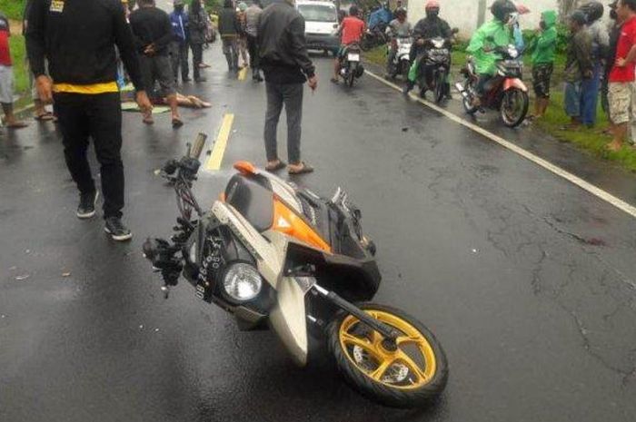 Yamaha X-Ride tergeletak, oleng terseret di aspal hingga pengendara tewas