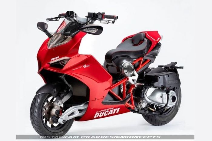 Ducati Panigale V2 versi skutik dengan mesin 200 cc