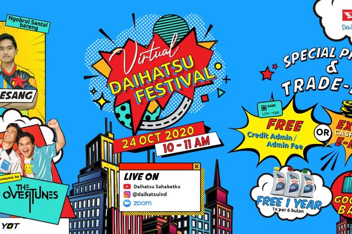 Virtual Daihatsu Festival, yang digelar Sabtu 24 Oktober 2020, pukul 10.00&ndash;11.00 WIB