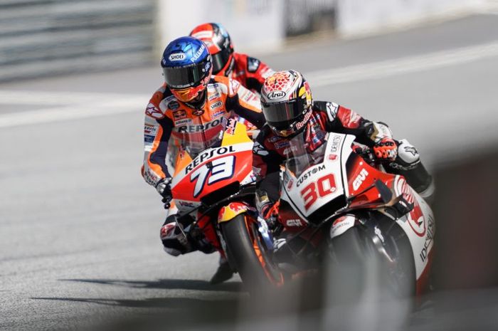 Alex Marquez dan Takaaki Nakagami gagal finis di MotoGP Teruel 2020. 