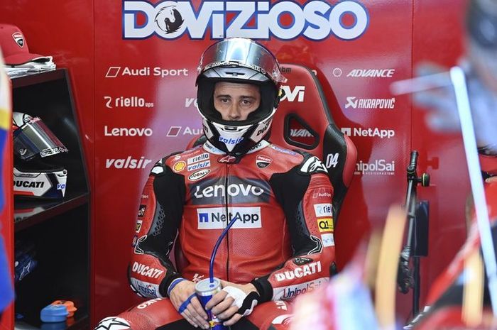Andrea Dovizioso saat berlaga di MotoGP Emilia Romagna.