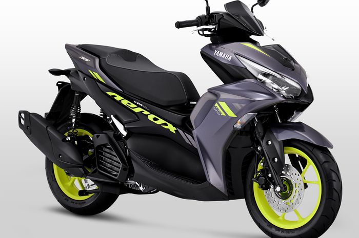 All New Aerox 155 Connected / ABS dibekali warna Dark Grey Yellow bikin pelek dan stripping Aerox sangat terekspos
