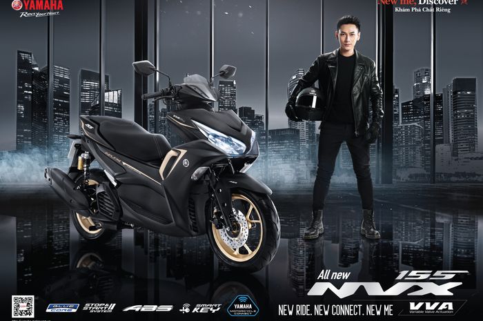 Yamaha NVX 155 VVA terbaru, kembaran All New Aerox 155 VVA Connected di Vietnam.