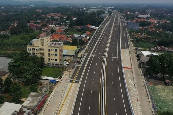 Pengerjaan Jalan Tol Bogor Ring Road (BORR) Seksi 3A ruas Simpang Yasmin-Kayu Manis sudah selesai.