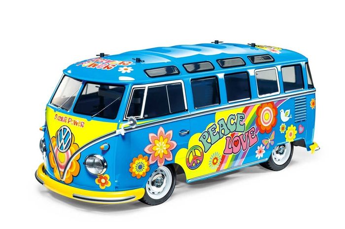 RC Volkswagen kombi Flower Power dari Tamiya