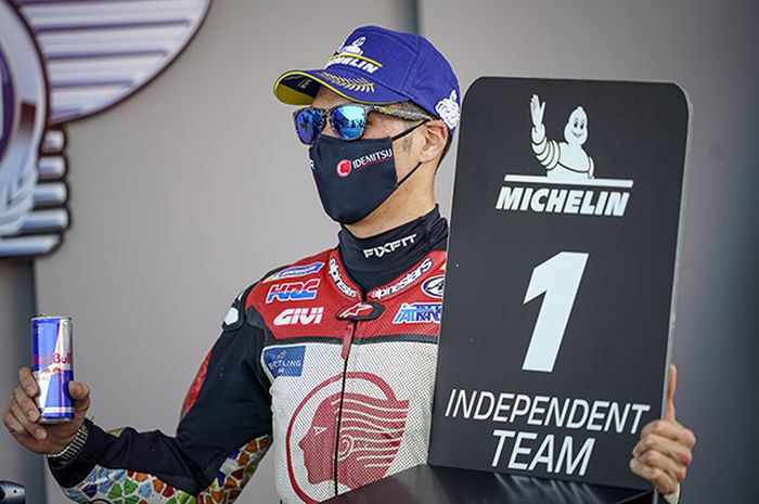 belum berhasil meraih podium di MotoGP Eropa 2020, Takaaki Nakagami tetap senang dan bangga.
