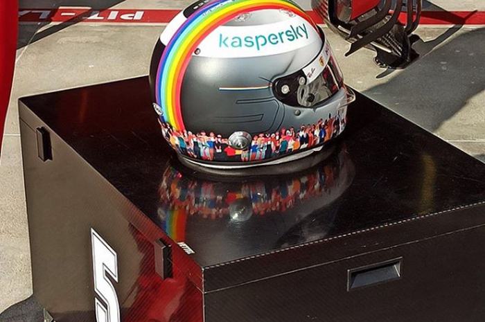 Sebastian Vettel gunakan helm baru bertema keberagaman di F1 Turki 2020