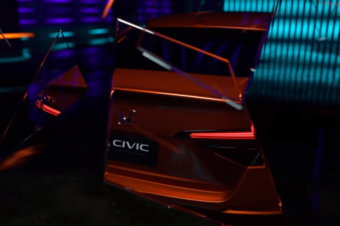 teaser Honda Civic generasi ke-11 dirilis, ini detail bagian buritannya