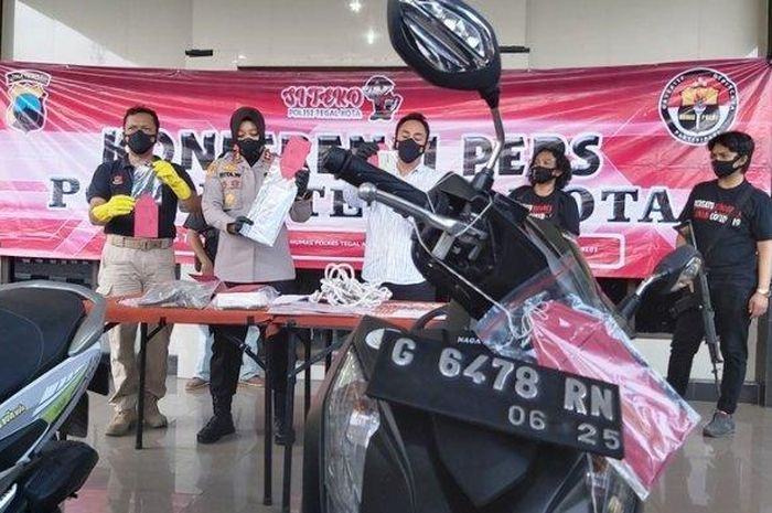 Honda BeAT yang jadi barang ukti pencurian sepasang kekasih