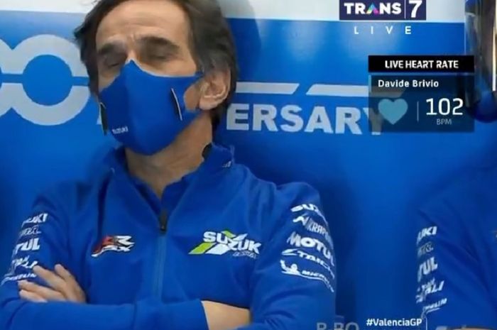 Detak jantung Davide Brivio 102 per menit lebih rendah dari saat menjelang start