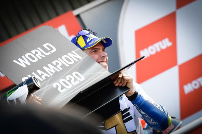 Joan Mir sukses raih gelar juara dunia MotoGP 2020 bersama tim Suzuki Ecstar.