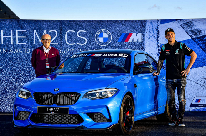 Fabio Quartararo mendapat hadiah sebuah BMW M2 C2 karena menjadi pembalap terbaik di sesi kualifikasi