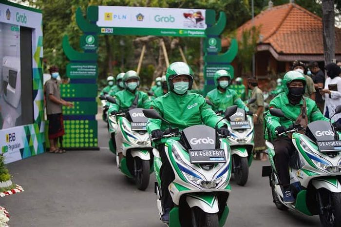 Grab meluncurkan kendaraan berbasis listrik (KBL) di Bali hari ini, Kamis (26/12/2020).