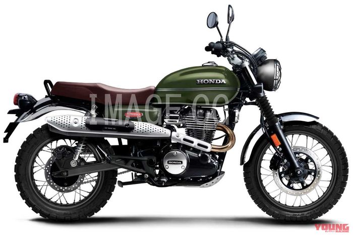 dibanderol Rp 30 jutaan,  tampilan Honda CB H'ness CB350 makin gahar bergaya scrambler